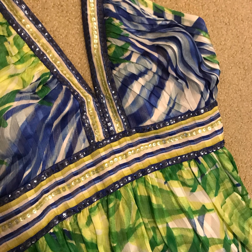 BCBG MaxAzria Silk Halter Maxi Dress, Sz 6